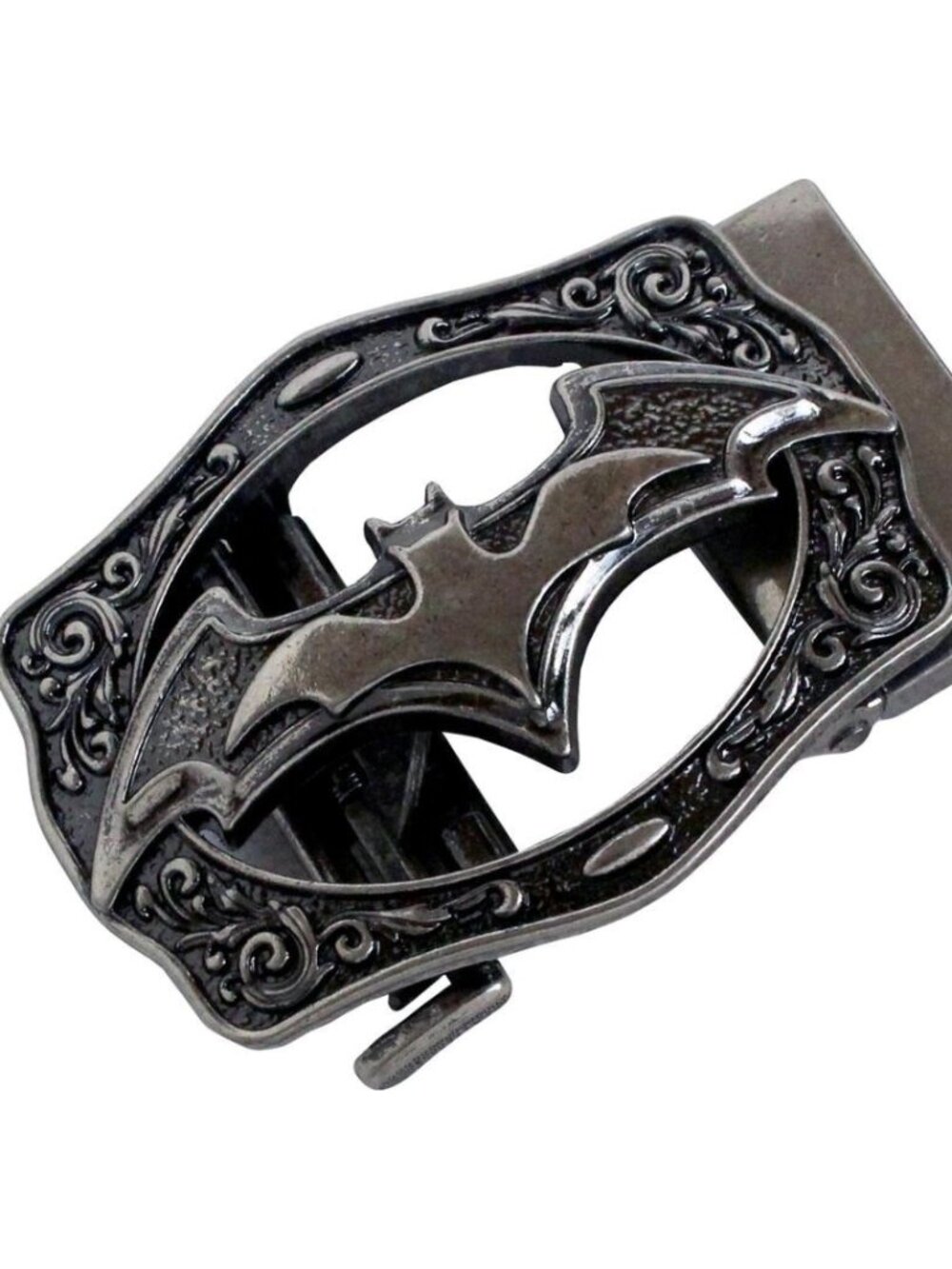 men automatic sliding belt buckle bat design